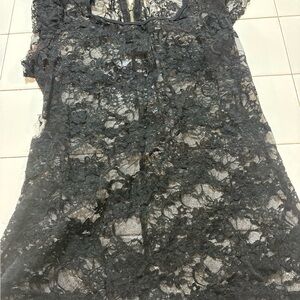 Just Ginger Black Lace Overlay